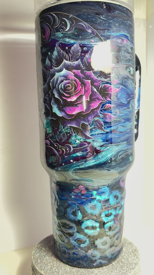 #402 - 40oz Curve Tumbler with Handle / Mystical Theme