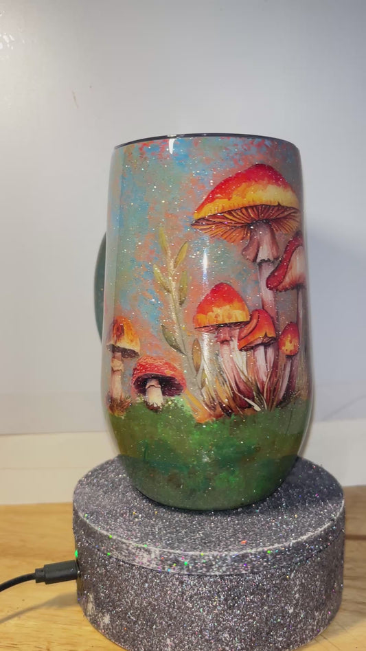 #383 - 16oz Big Stemmy Mushroom Theme Tumbler