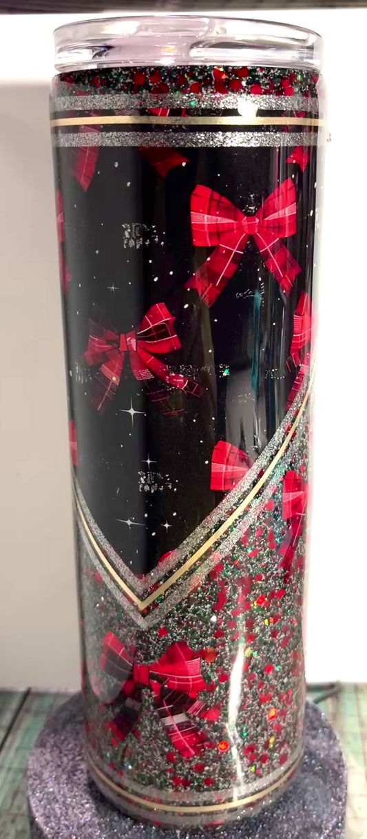 #330 - 30oz Skinny Christmas Theme Tumbler