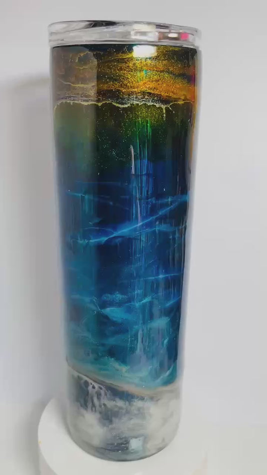 #295 - 30oz Skinny Tumbler / Beach Theme